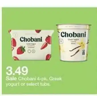Target Chobani Greek Yogurt Select Tubs offer