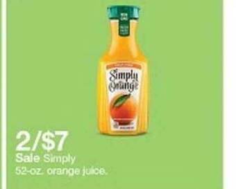 Target Simply Orange Juice offer