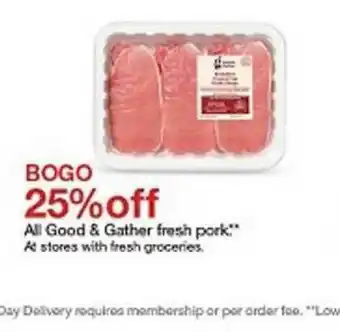 Target All Good & Gather Fresh Pork offer