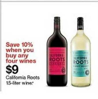 Target California Roots 1,5-liter Wine offer
