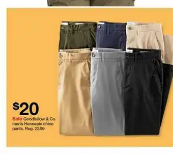 Target Goodfellow & Co. Men's Hennepin Chino Pants offer