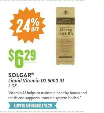 Natural Grocers Solgar Liquid Vitamin D3 5000 IU offer