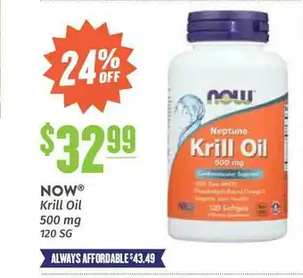 Natural Grocers Now Krill Oil 500 MG 120 Sg offer