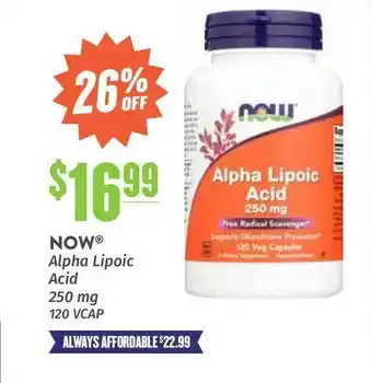 Natural Grocers Now Alpha Lipoic Acid 250 Mg 120 VCAP offer