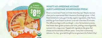 Natural Grocers Alex's Awesome Sourdough Pizza offer