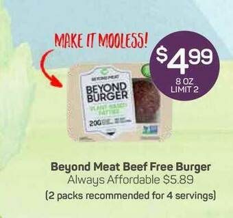 Natural Grocers Beyond Meat Beef Free Burger offer