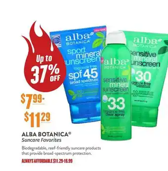 Natural Grocers Alba Botanica Suncare Favorites offer