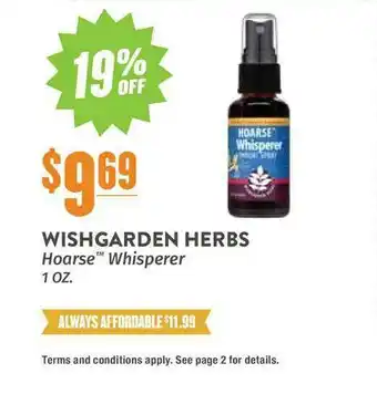 Natural Grocers Wishgarden Herbs Hoarse Whisperer offer