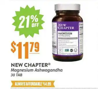 Natural Grocers New Chapter Magnesium Ashwagandha 30 TAB offer
