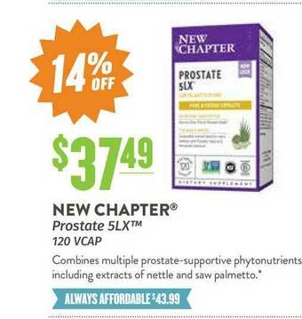 Natural Grocers New Chapter Prostate 5LX 120 VCAP offer