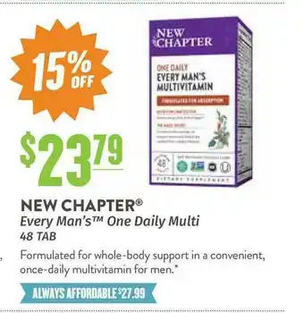 New Chapter Every Man's One Daily Multi 48 TAB