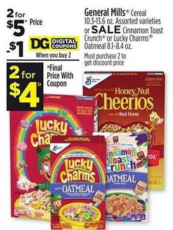 Dollar General General Mills Cereal offer