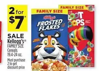 Dollar General Kellogg's Family Size Cereals offer