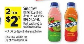 Dollar General Snapple Drinks offer