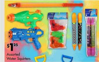 Dollar Tree Assorted Water Squirters offer