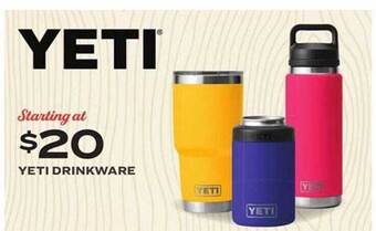 Academy Yeti Drinkware offer