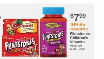 Kinney Drugs Flintstones Children's Vitamins offer