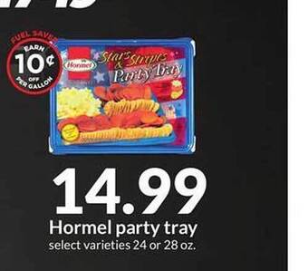 Hy-Vee Hormel Party Tray offer