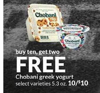 Hy-Vee Chobani Greek Yogurt offer