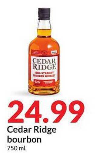 Hy-Vee Cedar Ridge Bourbon offer