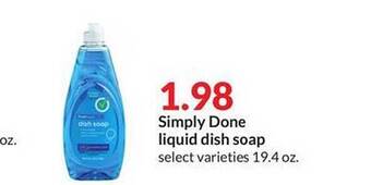 Hy-Vee Simply Done Liquid Dish Soap offer