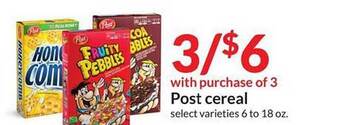 Hy-Vee Post Cereal offer