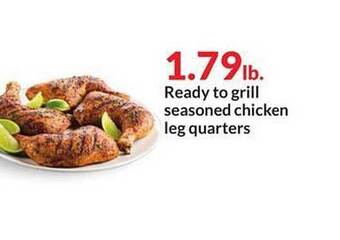 Hy-Vee Ready To Grill Seasoned Chicken Leg Quarters offer