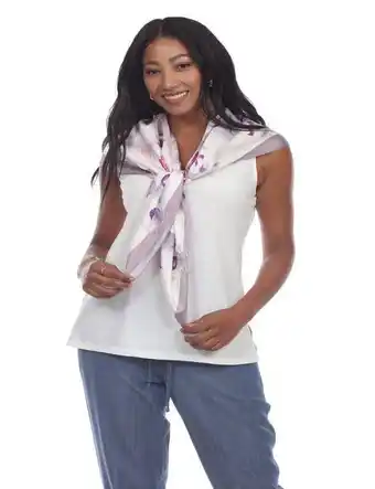 Stein Mart Mult floral lavender satin scarf offer
