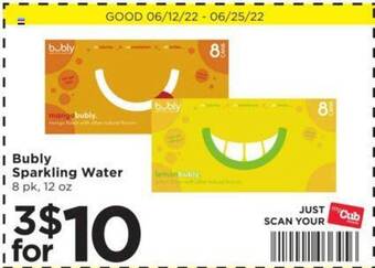 Cub Foods Bubly Sparkling Water offer
