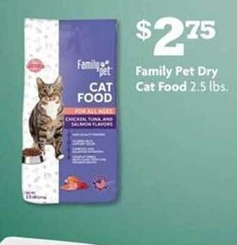 Family Dollar Family Pet Dry Cat Food offer