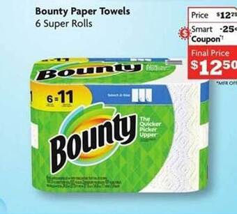 Family Dollar Bounty Paper Towels offer