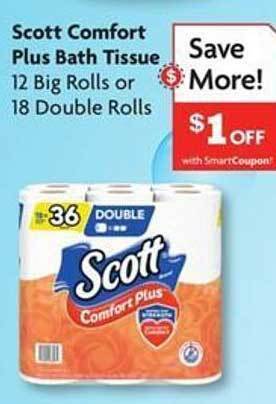 Family Dollar Scott Comfort Plus Bath Tissue offer