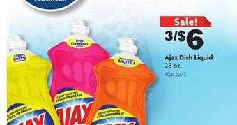 Family Dollar Ajax Dish Liquid offer