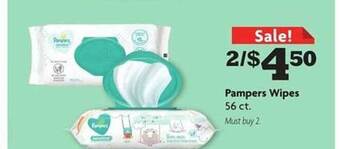 Family Dollar Pampers Wipes offer