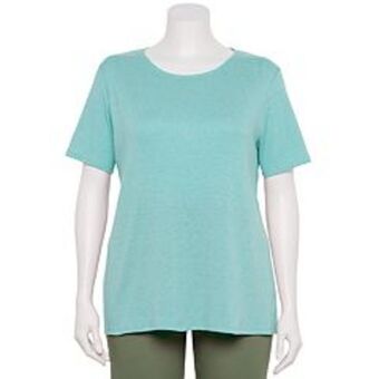 Kohl's Plus size croft & barrow® essential crewneck tee offer