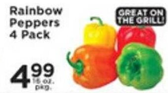 Pioneer Supermarkets Rainbow Peppers 4 Pack 16 oz. offer