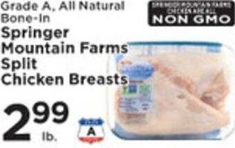 Pioneer Supermarkets Springer Mountain Farms Split Chicken Breasts offer