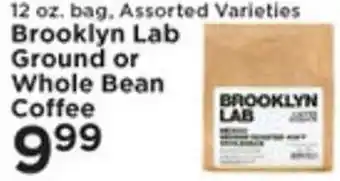 Pioneer Supermarkets Brooklyn Lab Ground or Whole Bean Coffee 12 oz. offer