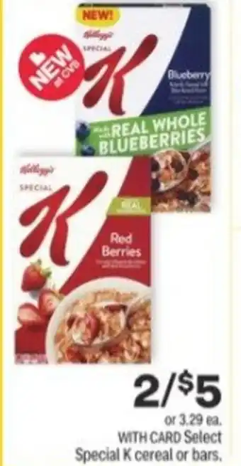 Menards Special K Cereal Or Bars offer