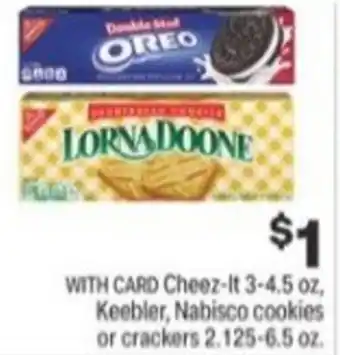 Menards Cheez-It 3-4,5 oz Keebler,Nabisco Cookies Or Crackers 2. 125-6.5 oz offer