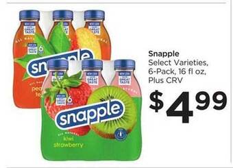 Food 4 Less Snapple offer