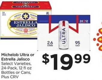 Food 4 Less Michelob Ultra Or Estrella Jalisco offer