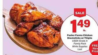 Stater Bros Foster Farms Chicken Drumsticks Or Thighs offer