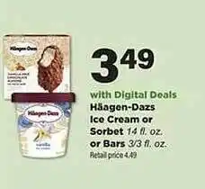 Stater Bros Häagen-dazs Ice Cream Or Sorbet Or Bars offer