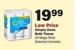 Stater Bros Simply Done Bath Tissue offer