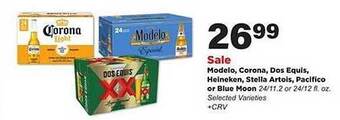 Stater Bros Modelo, Corona, Dos Equis, Heineken, Stella Artois, Pacifico Or Blue Moon offer