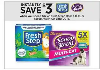 Dollar General Fresh Step Odor 7-14 Lb. Or Scoop Away Cat Litter 20 Lb. offer