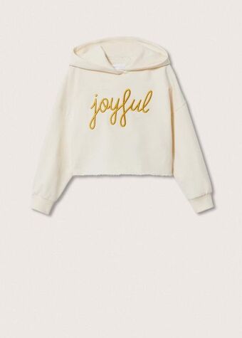 Mango Embroidered message sweatshirt offer
