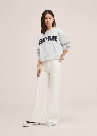 Mango Oversized message sweatshirt offer