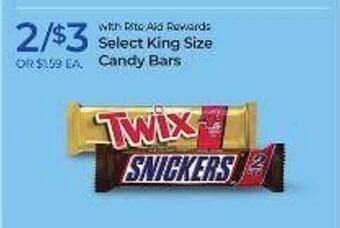 Rite Aid King Size Candy Bars offer